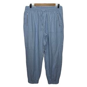 Serra Linen Viscose Lenzing Ecovero Elastic Drawstring Waist Joggers Women’s L